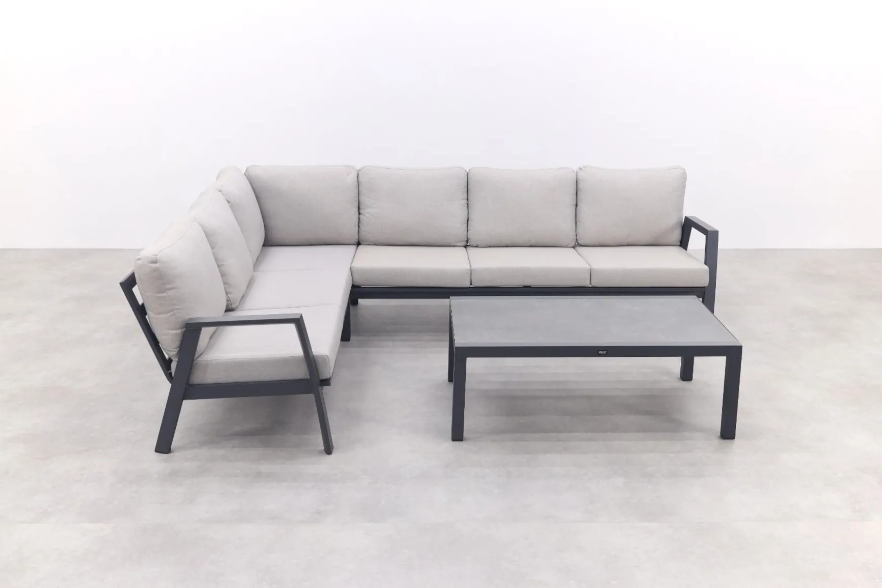 Viento/Atlanta L-vorm loungeset links/rechts opstelbaar- Royal Grey/Antraciet