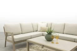 Viento/Atlanta L-vorm loungeset links/rechts opstelbaar - Latte