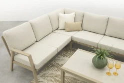 Viento/Atlanta L-vorm loungeset links/rechts opstelbaar - Latte