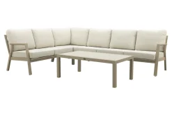Viento/Atlanta L-vorm loungeset links/rechts opstelbaar - Latte