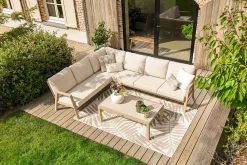 Viento/Atlanta L-vorm loungeset links/rechts opstelbaar - Latte