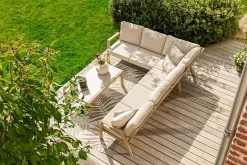 Viento/Atlanta L-vorm loungeset links/rechts opstelbaar - Latte