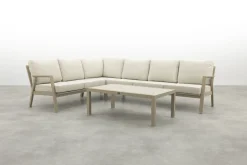 Viento/Atlanta L-vorm loungeset links/rechts opstelbaar - Latte
