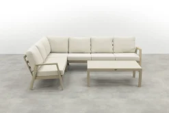 Viento/Atlanta L-vorm loungeset links/rechts opstelbaar - Latte