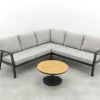 Viento/Canto aluminium hoekbank loungeset - Royal Grey/Teak