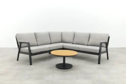 Viento/Canto aluminium hoekbank loungeset - Royal Grey/Teak