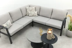 Viento/Canto aluminium hoekbank loungeset - Royal Grey