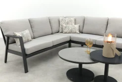 Viento/Canto aluminium hoekbank loungeset - Royal Grey