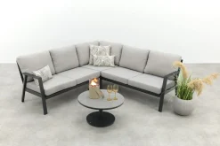Viento/Canto aluminium hoekbank loungeset - Royal Grey