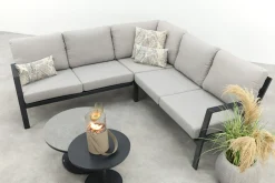 Viento/Canto aluminium hoekbank loungeset - Royal Grey