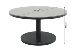 Viento/Canto aluminium hoekbank loungeset - Royal Grey