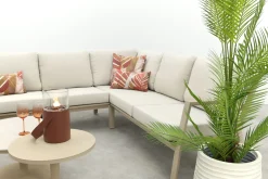 Viento/Canto aluminium hoekbank loungeset - Latte
