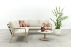 Viento/Canto aluminium hoekbank loungeset - Latte