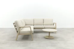Viento/Canto aluminium hoekbank loungeset - Latte
