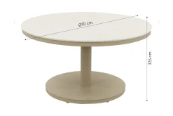 Viento/Canto aluminium hoekbank loungeset - Latte