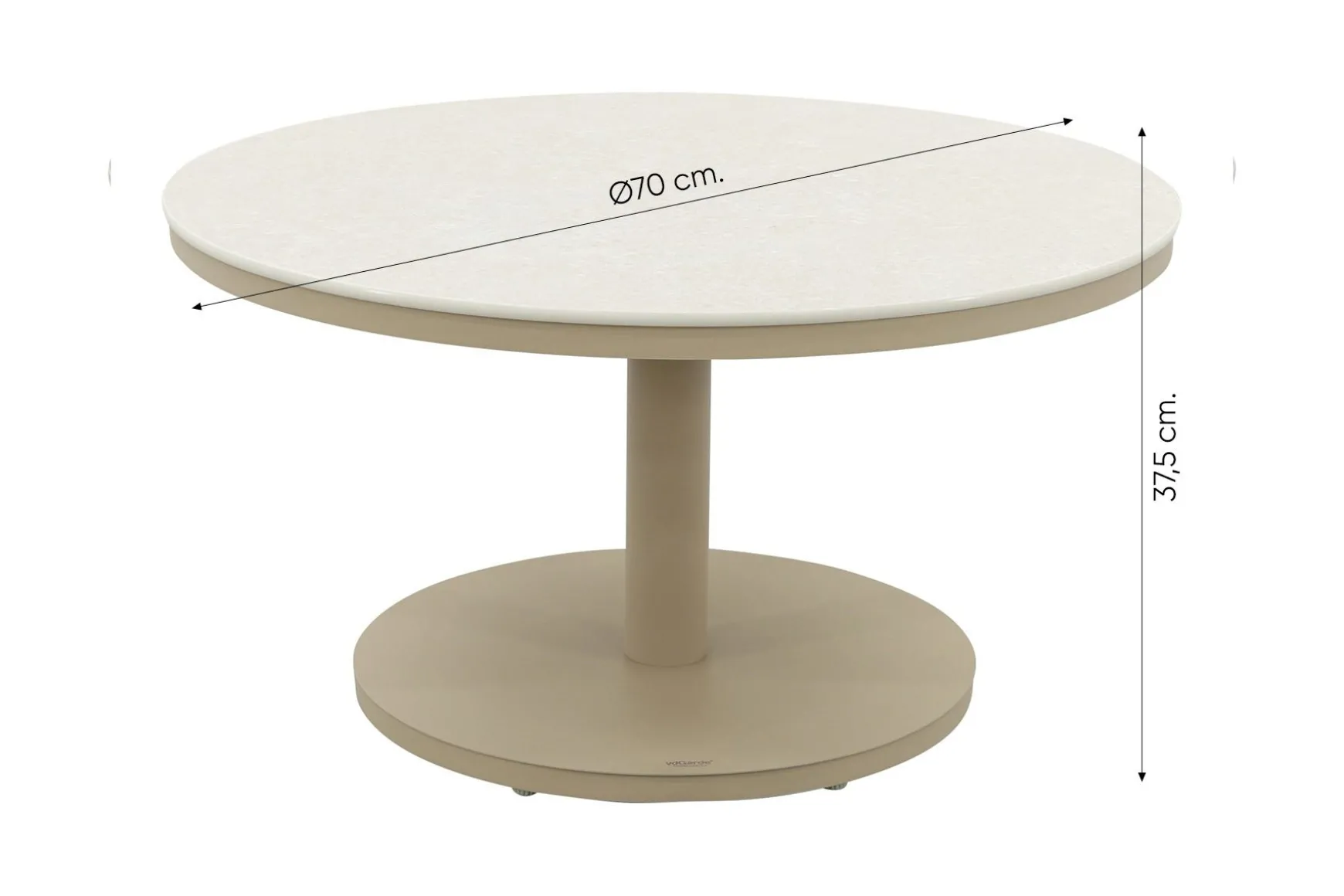 Viento/Canto aluminium hoekbank loungeset - Latte