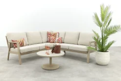 Viento/Canto aluminium hoekbank loungeset - Latte