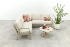 Viento/Canto aluminium hoekbank loungeset - Latte