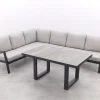 Viento/Darwin L-vorm lounge-/diningset links/rechts opstelbaar - Royal Grey/Antraciet