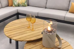 Viento/Mindo L-vorm loungeset links/rechts opstelbaar - Royal Grey/Teak