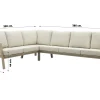 Viento/Mindo L-vorm loungeset links/rechts opstelbaar - Latte