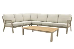 Viento/Mindo L-vorm loungeset links/rechts opstelbaar - Latte