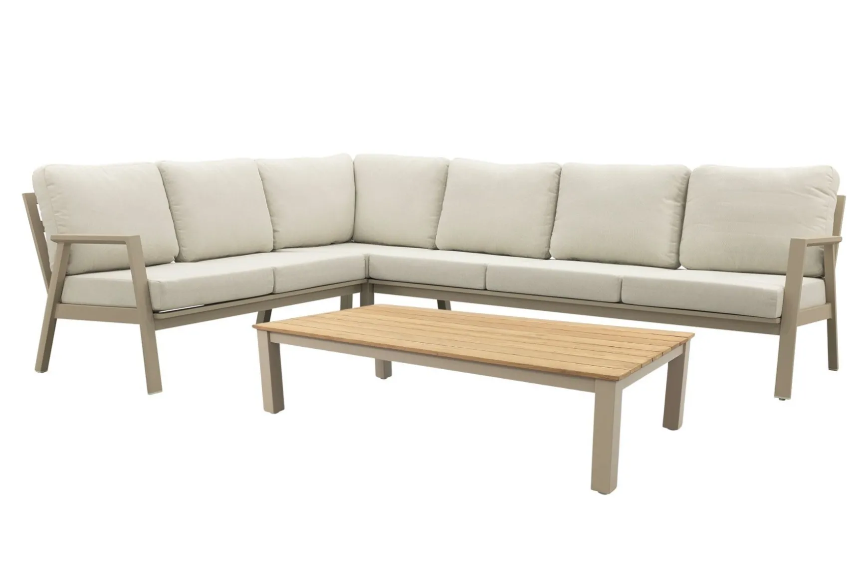 Viento/Mindo L-vorm loungeset links/rechts opstelbaar - Latte