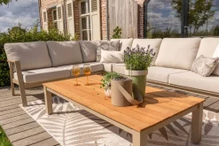 Viento/Mindo L-vorm loungeset links/rechts opstelbaar - Latte