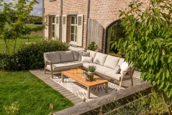 Viento/Mindo L-vorm loungeset links/rechts opstelbaar - Latte