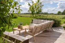 Viento/Mindo L-vorm loungeset links/rechts opstelbaar - Latte