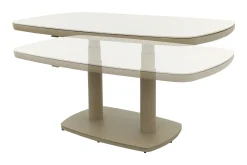 Welton up&down verstelbare tuintafel 135x83 cm. - Latte